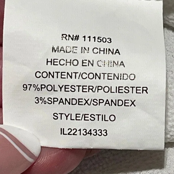 Lily White Cold Shoulder‎ Tie Sleeve Blouse Top White Size Medium BOHO EUC - Picture 5 of 6